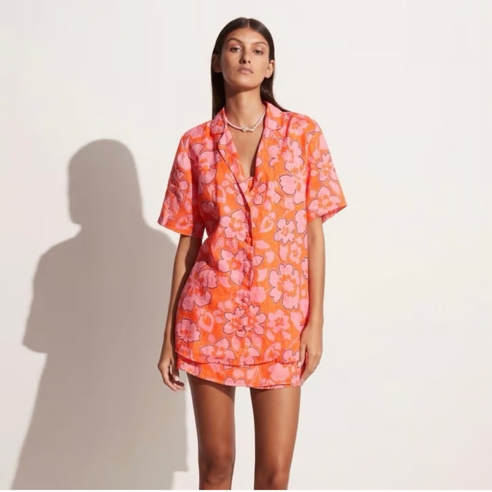 Faithfull the Brand Charlita linen shirt in the Paraiso floral print